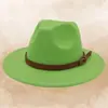 Fedora de lana de moda europea y americana con logotipo personalizado, fedora de jazz de estilo retro británico, sombrero de fieltro de ala plana unisex