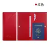 En stock tarjetero transfronterizo set de libreta de pasaporte al por mayor BOLSA DE IDENTIFICACIÓN de cuero PU con logotipo, engrosada, con estampado en caliente, almacenamiento