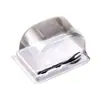 Caja de Empaque para Rollo de Pastel Caja de Cartón Corte Semicircular West Point Piel de Tigre Rollo Suizo Caja de Empaque para Postre Dragón Soñado con Tenedor para el Hogar