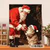 Pintura al óleo digital de Santa Claus transfronteriza para colorear DIY, diseño personalizado basado en imágenes proporcionadas, pintura decorativa acrílica para principiantes, venta al por mayor