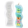 Eslogan eslogan molde de vela ondulado DIY letras tridimensionales molde de jabón de incienso molde de silicona para decoración de chocolate