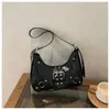 Bolso bandolera cruzada para el hombro, nuevo, casual, de moda, texturizado, con tachuelas, estilo coreano, personalizado, 2026