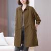 Gabardina con Costura Lingge para Mujer de Longitud Media 2024 Nuevo Otoño Hangzhou Estilo Italiano Primavera y Otoño Casual Elegante Abrigo de Principios de Otoño