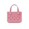 Bolsa de Playa Eva Spot del Fabricante Moda Simple Color Macaron Compras Cesta de Verduras DIY Hombro Agujero Bolsa