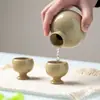 Juego de Decantador y Copas de Vino Herbal de Ceniza Miyen, Utensilios de Vino de Cerámica, Dispensador de Licor para el Hogar, Caja de Regalo de Alta Gama para Personas Mayores