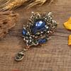 Nuevo broche vintage de gota de agua con diamantes de imitación, colgante hueco, alfiler para traje, accesorios de ramillete, en stock, venta al por mayor, entrega de una sola pieza