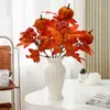 Popular Nuevo Ramo de Flores Artificiales de Color Otoñal Corona de Hojas de Arce Calabaza de Acción de Gracias Decoración del Hogar Halloween Paquete de Otoño