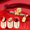 Pulsera de Buena Suerte y Dinero Próximamente, Pulsera de Caballo Dorado, Pulsera de Hilo Rojo de Amistad para Mujeres, Regalo de Año Nuevo