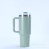 Vaso de helado de acero inoxidable de segunda generación de 40 oz transfronterizo con popote, vaso portátil para coche, gran capacidad, conservación del calor y conservación del frío
