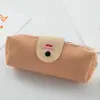 Estuche para lápices de PU estilo coreano con botón de presión, bolsa de papelería para estudiantes linda y elegante, bolsa para lápices de gran capacidad para niñas, caja de papelería