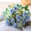 Flores Artificiales Flores Falsas Ramos Flores Artificiales Rosa Flores de Boda Flores Hechas a Mano Escena de Flores Artificiales Decoración Adornos de Flores Falsas