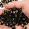 4 6 7 10 mm cuentas sueltas acrílicas cuentas con letras en inglés cuentas planas hechas a mano diy accesorios de joyería con cuentas pulsera