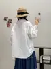 Colección Otoño 2026 Estilo Japonés Color Sólido Simple Cuello de Encaje Camisa de Manga Larga para Mujer Cárdigan Top Venta al por Mayor