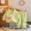 Conjunto Otoñal de Manga Larga Estilo Coreano para Niñas, Conjunto de Dos Piezas Infantil de Moda con Diseño de Salchicha Tridimensional