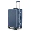 Bagagem da Amazon com porta-copos, mala de rodinhas criativa, mala branca para mulheres, mala de viagem com estrutura de alumínio preta para homens