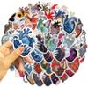 52 piezas creativas pegatinas de corazón DIY decorativas guitarra vaso de agua cuaderno impermeables originales sin infracción