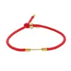 Pulsera trenzada de cuerda de Milán para hacer tú mismo, Pulsera semiacabada de cuerda roja, Longitud ajustable para ensartar cuentas, Cuerda de Milán