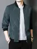Nueva chaqueta para hombre, casual, estampada, versátil, de otoño, lujo ligero, moderna, a la moda, con cuello alto cómodo