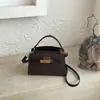 Bolsa Kelly chic vintage versátil elegante e estilosa, bolsa de mão pequena quadrada para mulheres, bolsa de ombro e transversal