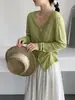 Jiang Chi Verão Sensação Fresca Proteção Solar~100 Liocel Fino Respirável Estilo Preguiçoso Cardigan Cover-up 155