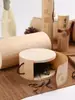 Cilindro de Té Caja de Regalo de Madera Maciza Lata de Té Engrosada Bolsa para Pastel con Logo Personalizado Caja de Embalaje China para Donas