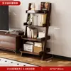 Estantería de Madera Maciza para Sala de Estar en Casa, Estantería de Piso de Múltiples Niveles, Gabinete Lateral para Soporte de TV, Estante de Almacenamiento Multicapa