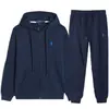 Sudadera Cardigan Bordada Paul para Hombre y Mujer Primavera y Otoño Conjunto Chaqueta con Capucha + Pantalones Traje Casual Transfronterizo Nuevo
