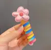 Elástico de Cabelo Infantil Enrolado de Telefone Arco-Íris Desenho Animado Colorido 2025 Novos Acessórios de Cabelo Boa Elasticidade Rabo de Cavalo Alta Elasticidade