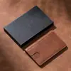 Porta-Cartões Multifuncional, Couro Macio Leve, Múltiplos Compartimentos para Cartões, Estojo para Documentos e Cartões, Porta-Cartões Masculino de Couro Genuíno Estilo Vintage, Personalizável