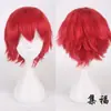 Peluca Cosplay de Anime con Estilo Harajuku Colorido para Hombres, Cabello Corto Europeo y Americano con Diseño Anti-Volteo