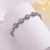 Nuevo Pulsera de Flor de Circonita de Moda y Alta Gama, Joyería Minimalista de Nicho con Perlas Redondas de Lujo Ligero, Venta Caliente Transfronteriza