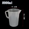 Taza medidora de plástico transparente con escala, engrosada con asa completamente cerrada, equipo de laboratorio para escuelas secundarias y preparatorias, taza medidora de plástico con asa