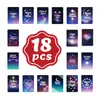 Cartões Românticos Modelo Novo 18 Peças Céu Estrelado Transfronteiriço, Decoração de Diário Mensagem Luz das Estrelas, Enfeites de Mesa, Pequenos Cartões Sonhadores Atacado