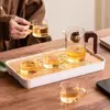 Tetera Compartida Especializada de Vidrio de Borosilicato con Asa Lateral de Madera de Durazno y Filtro Integrado para Uso Doméstico Preparación de Té Kung Fu