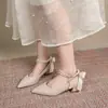 Zapatos Nuevos Estilo Xiuhe para Damas de Honor, Zapatos de Boda de Tacón Alto, Zapatos de Novia que se Pueden Usar Diariamente, 2026 Zapatos Mary Jane de Tacón Grueso para Vestido de Novia Principal, Uso de Dos Maneras