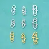 Hebilla de Plata S925 Material Hecho a Mano Hebilla de Anillo Doble Hebilla Conectora para Collar Pulsera Hebilla Lisa de Plata Hebilla en S Hebilla para Cuerda de Mano