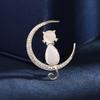 Corea del Sur Nueva Moda Flor Perla Cristal Broche Elegante Ópalo Diamante Hebilla Antideslizante Corsage Pin para Cuello