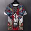 Amazon Transfronterizo Nueva Camiseta para Hombre Ukiyo-e Camisa POD One D 2025 Manga Corta Impresión Digital