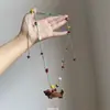 El Color Vintage es un Poema Fluido. Collar de Cadena para Clavícula con Cuentas de Flores de Colores