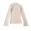 Ropa de Mujer al por Mayor Transfronteriza Estilo Europeo y Americano Sexy Falso Dos Piezas Cuello Cuadrado Mangas Largas Tops de Empalme de Alta Gama Versátiles