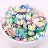 Lentejuelas cóncavas de flor de ciruelo de punta dorada importadas de 6/8 mm 30 colores bordado cosido a mano ropa accesorios diy