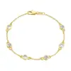 Pulseira de Zircônia Dourada Amazon Transfronteiriça, Fashion, Luxo Leve, Elegante, Delicada, Corrente de Pulso Versátil para o Dia a Dia para Mulheres