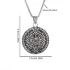 Collar Colgante Redondo Calendario Solar Personalizado Joyería de Aleación Ecológica Venta al por Mayor Joyería de Lujo Ligero Estilo Dopamina Transfronterizo
