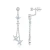 Pendientes de moissanita perforados más vendidos transfronterizos, mariposa de forma marquesa en plata S925, pendientes elegantes y lujosos para mujer