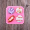 Molde de silicona para 4 pelotas de fútbol, baloncesto, béisbol y fútbol americano, para pasteles, dulces, bricolaje, decoración de coche, molde de goteo