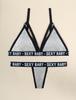 B0198 Cheng Juan transfronterizo 2022 verano nueva moda sexy letras conjunto de lencería elástica popular en Europa y América