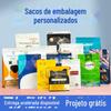 Oito lados selado folha de alumínio saco de embalagem de alimentos auto-selante saco de chá café nozes lanche lazer comida auto-standing saco de zíper