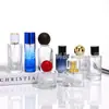 Botella de Perfume de Vidrio de 50 ml Tapa de Bola Redonda Portátil Botellas de Perfume de Vidrio de Rayas Verticales Botella de Spray Cosmético Botella Vacía