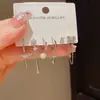 Brincos de Metal com Zircônia Exagerados em Forma de Cruz Personalizados Moda Temperamento Design Simples Retrô Brincos Pendentes Venda por Atacado