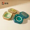 Caja redonda para pulseras con patrón, con tapa y base, caja para jade antiguo y joyería, caja de almacenamiento para accesorios, caja expositora para pulseras, joyero